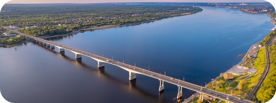 Панорамный вид с воздуха на город Пермь.Фото: Evgeniy Parilov. Dreamstime.com